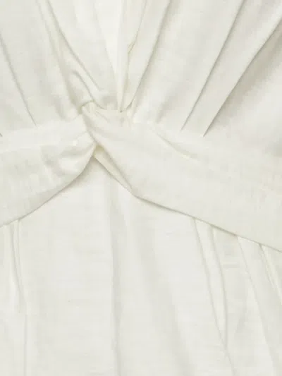 Pre-owned Sandro Short-sleeve Mini Dress In White