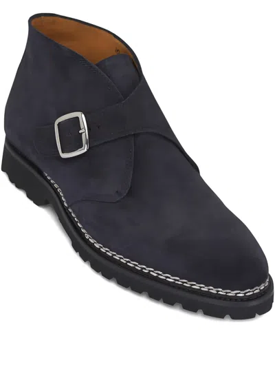 Bontoni Visionario Buckle-strap Boots In Blue