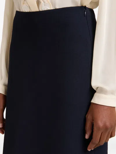 Marni A-line Crêpe Midi Skirt In Blue