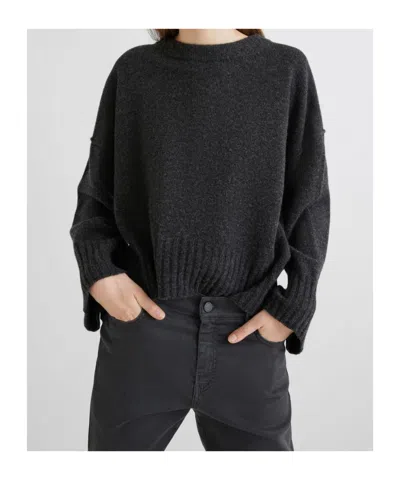 Marella Pure Wool Crew-neck Sweater In Black