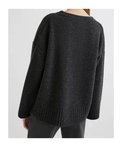 Marella Pure Wool Crew-neck Sweater In Black