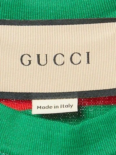 Pre-owned Gucci Striped Ribbed Maxi Dress In Green