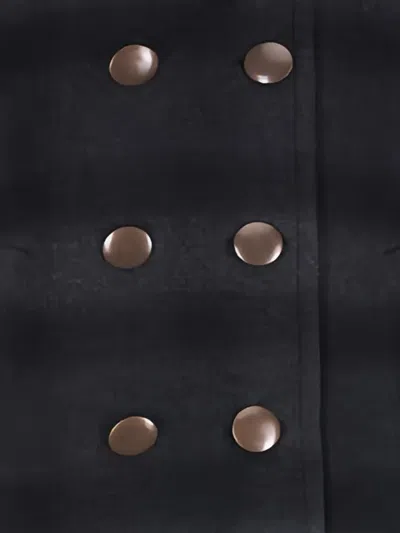 Akris Punto Button Striped Coat In Gray