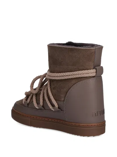 Inuikii Panelled Boots In Brown