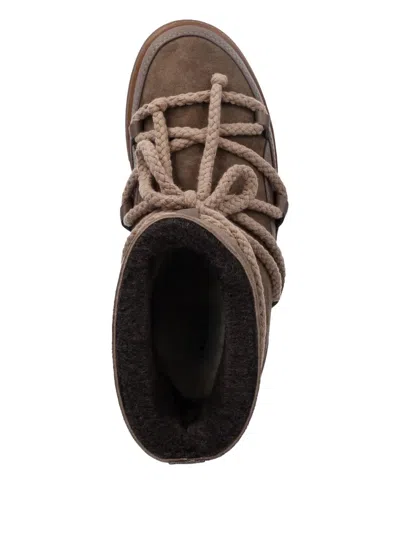 Inuikii Panelled Boots In Brown