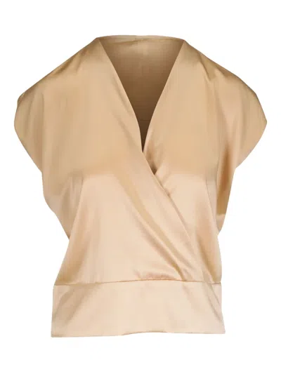 Zero + Maria Cornejo V-neck Blouse In Neutral
