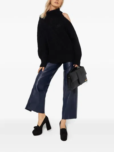 Aeron Leather Trousers In Blue