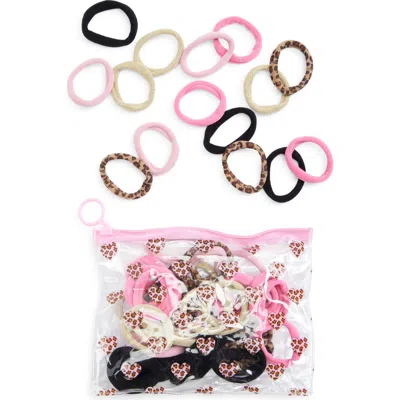 Capelli New York Kids' Set Of 60 Assorted Ponytail Holders & Pouch Set In Multi