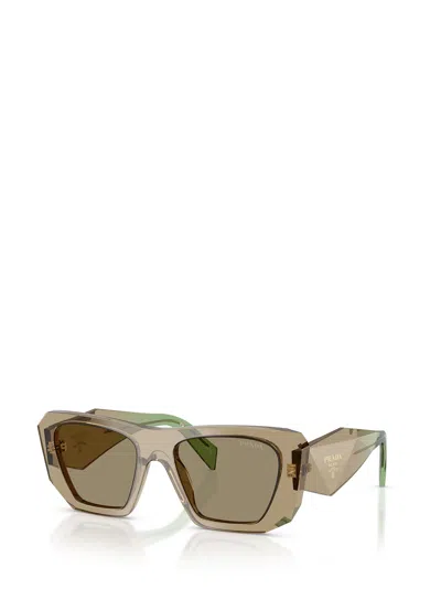 Prada Eyewear Rectangular Frame Sunglasses In Brown