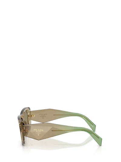 Prada Eyewear Rectangular Frame Sunglasses In Brown