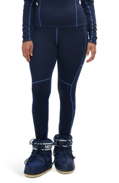 Halfdays Hallie High Waist Leggings In Blue