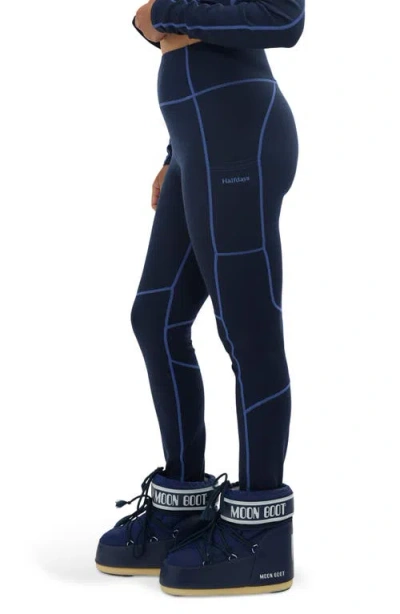 Halfdays Hallie High Waist Leggings In Blue
