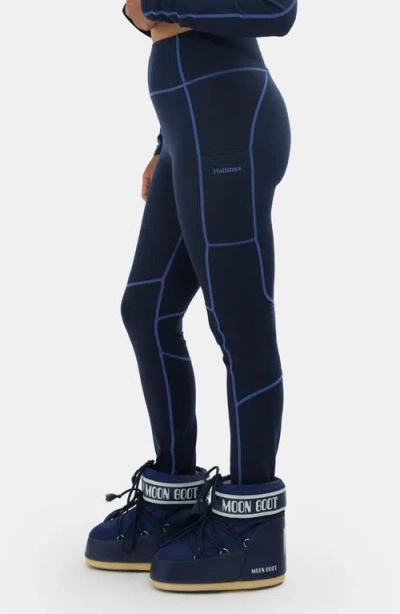 Halfdays Hallie High Waist Leggings In Blue
