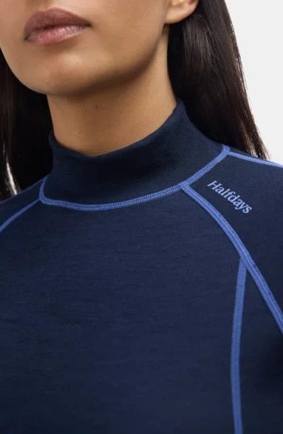 Halfdays Fay Base Layer Sweater In Blue