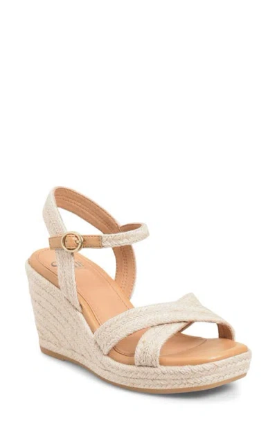Söfft Newbury Espadrille Ankle Strap Platform Wedge Sandal In Neutral