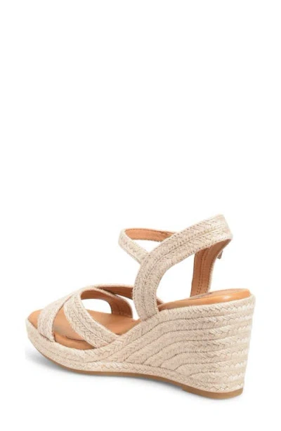 Söfft Newbury Espadrille Ankle Strap Platform Wedge Sandal In Neutral