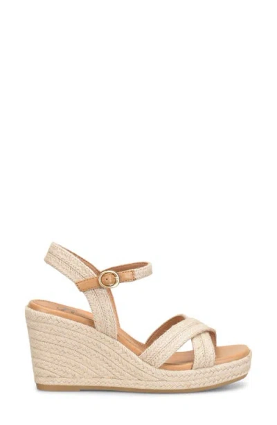 Söfft Newbury Espadrille Ankle Strap Platform Wedge Sandal In Neutral