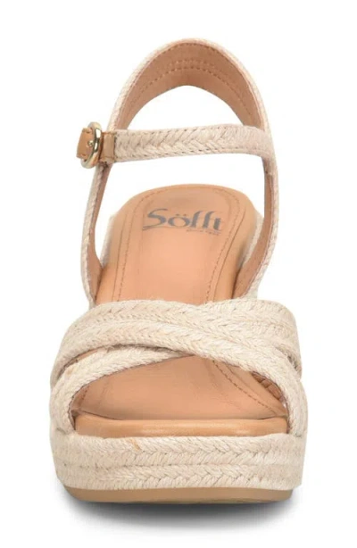 Söfft Newbury Espadrille Ankle Strap Platform Wedge Sandal In Neutral