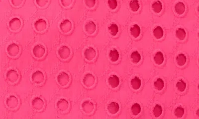 Cece Circle Eyelet Shift Dress In Pink