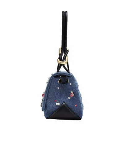 Marc Jacobs The Trinket Charm Denim Large Dual Bag In Brown