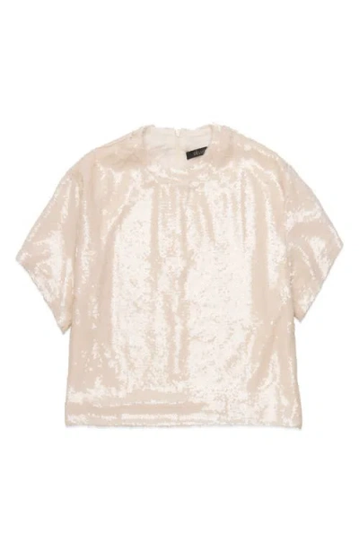 Deluc Logan Sequin Top In Silver