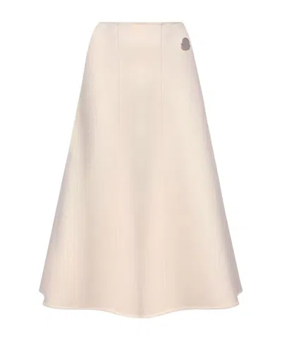 Moncler Jil Sander Flared Midi Skirt In Neutral