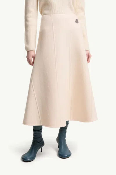 Moncler Jil Sander Flared Midi Skirt In Neutral