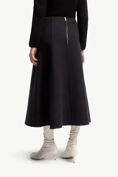 Moncler Jil Sander Flared Midi Skirt In Black