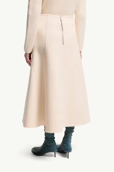 Moncler Jil Sander Flared Midi Skirt In Neutral