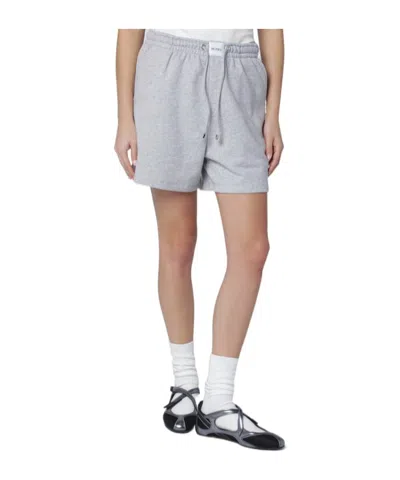 Attico Grey Cotton Shorts In Gray