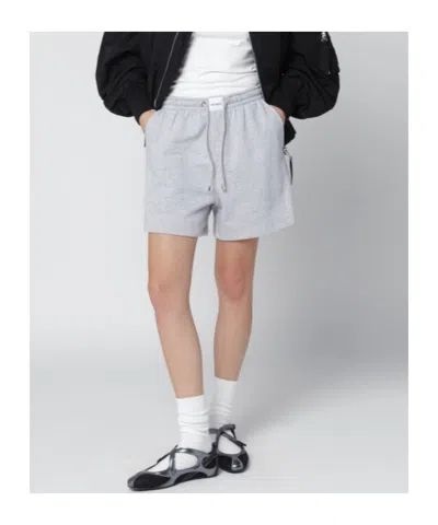 Attico Grey Cotton Shorts In Gray