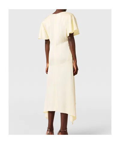 Stella Mccartney Layered Lace-trimmed Silk Crepe De Chine Midi Dress In White