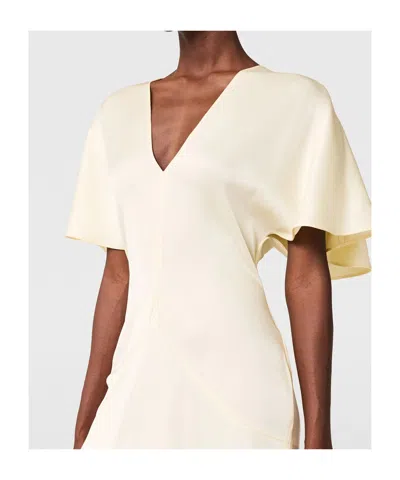 Stella Mccartney Layered Lace-trimmed Silk Crepe De Chine Midi Dress In White