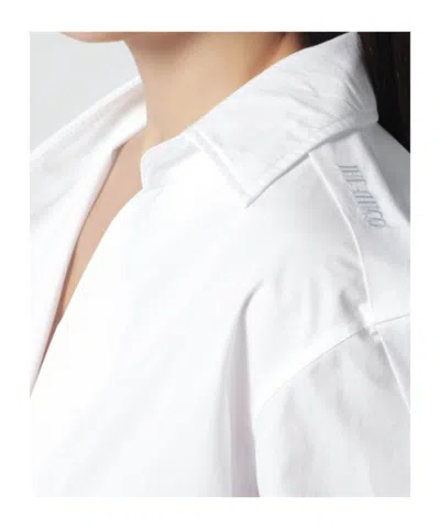 Attico Asymmetrical Button Shirt In White