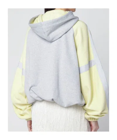 Attico Contrasting Color Jacket In Gray