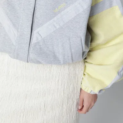 Attico Contrasting Color Jacket In Gray