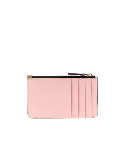 Marni Saffiano Zip Cardholder In Brown