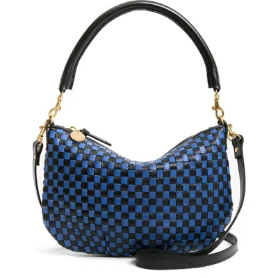 Clare V . Petit Moyen Woven Messenger Bag In Blue