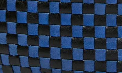 Clare V . Petit Moyen Woven Messenger Bag In Blue