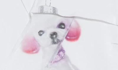 Acne Studios Edra Ornament Winter Graphic T-shirt In White