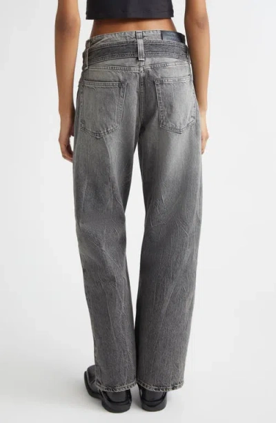 Acne Studios Page Gothik Belted Relaxed Fit Jeans In Black