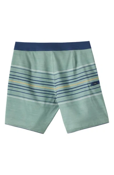 O'neill Kids' Hyperfreak Heat Stripe Swim Trunks In Green