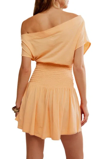 Free People Scorching Hot One-shoulder Cotton Minidress In Multi