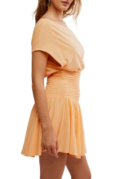 Free People Scorching Hot One-shoulder Cotton Minidress In Multi