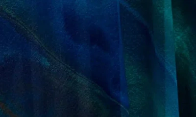 Free People Sunnei Long Sleeve Mesh Dress In Blue