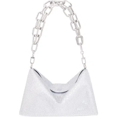 Judith Leiber Couture Bowie Crystal Embellished Slouchy Clutch In Gray