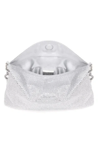 Judith Leiber Couture Bowie Crystal Embellished Slouchy Clutch In Gray