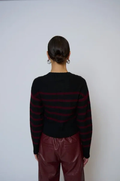 Central Park West Marley Striped Cardigan In Multi