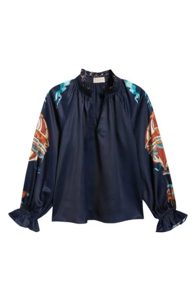 Ciebon Helen Satin Top In Multi