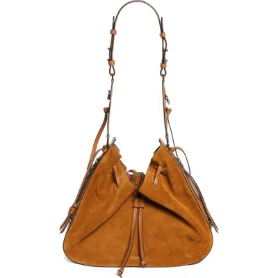 Isabel Marant Bolton Suede Hobo Bag In Brown
